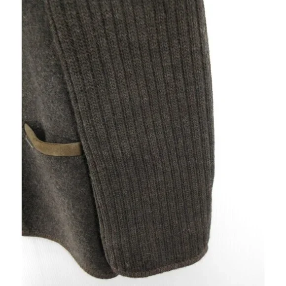 VGT Steinbock Jacket 42 Virgin Wool Leather Loden Austrian Sweater